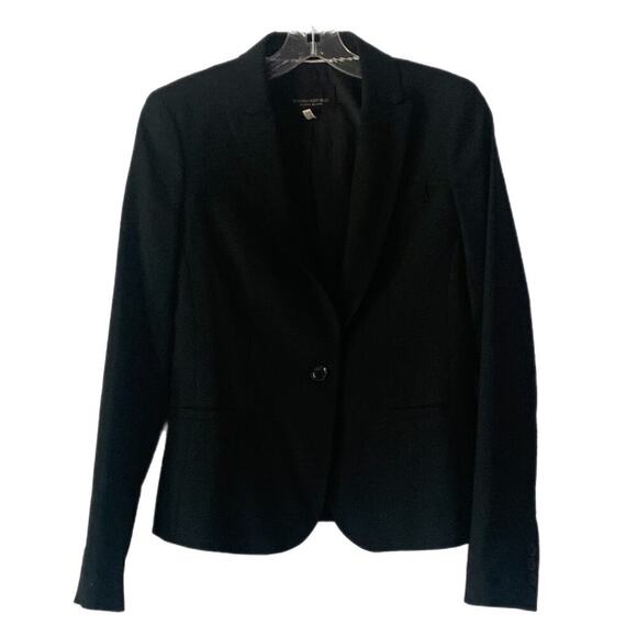 Banana Republic Black Wool Classic Blazer Size 2 - Picture 1 of 15